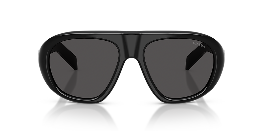 PRADA PR C05S Black - Women Luxury Sunglasses, Dark Grey Lens
