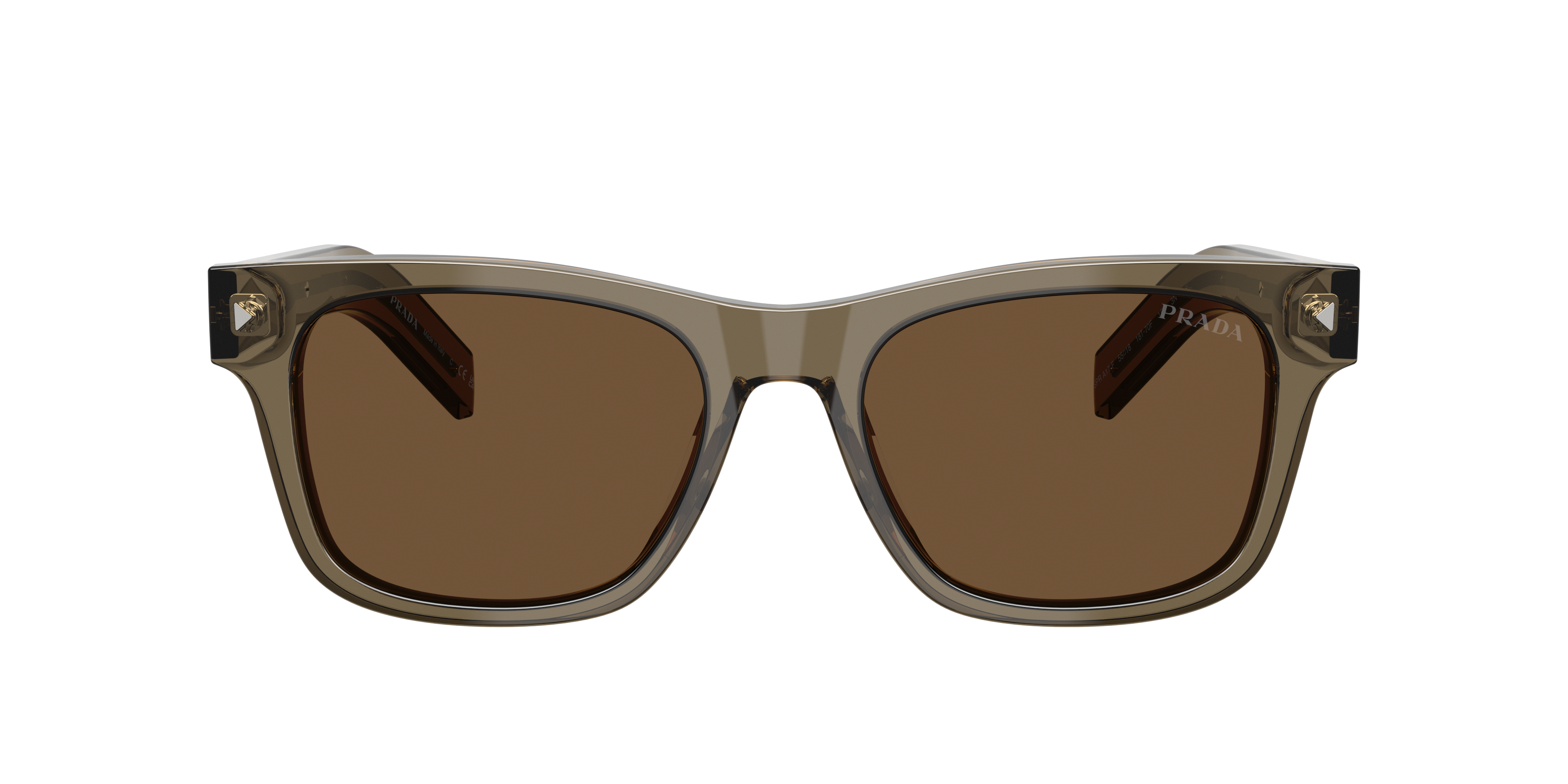 Prada PR A17SF XL (55 - 18) with Brown lenses and Beige frame