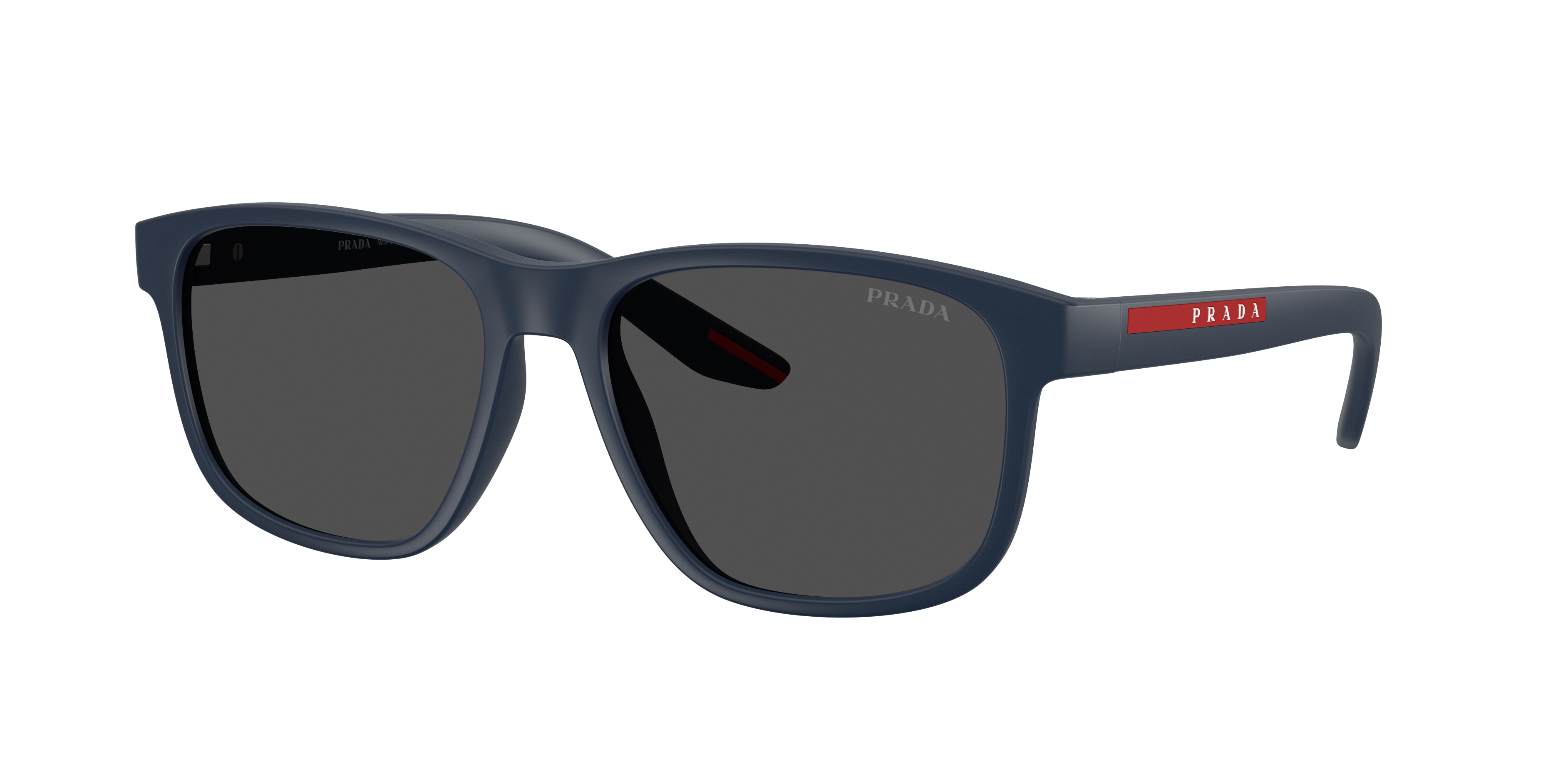 Prada Linea Rossa Man Sunglass PS 06YS -  Frame color: Rubber Blue, Lens color: Dark Grey