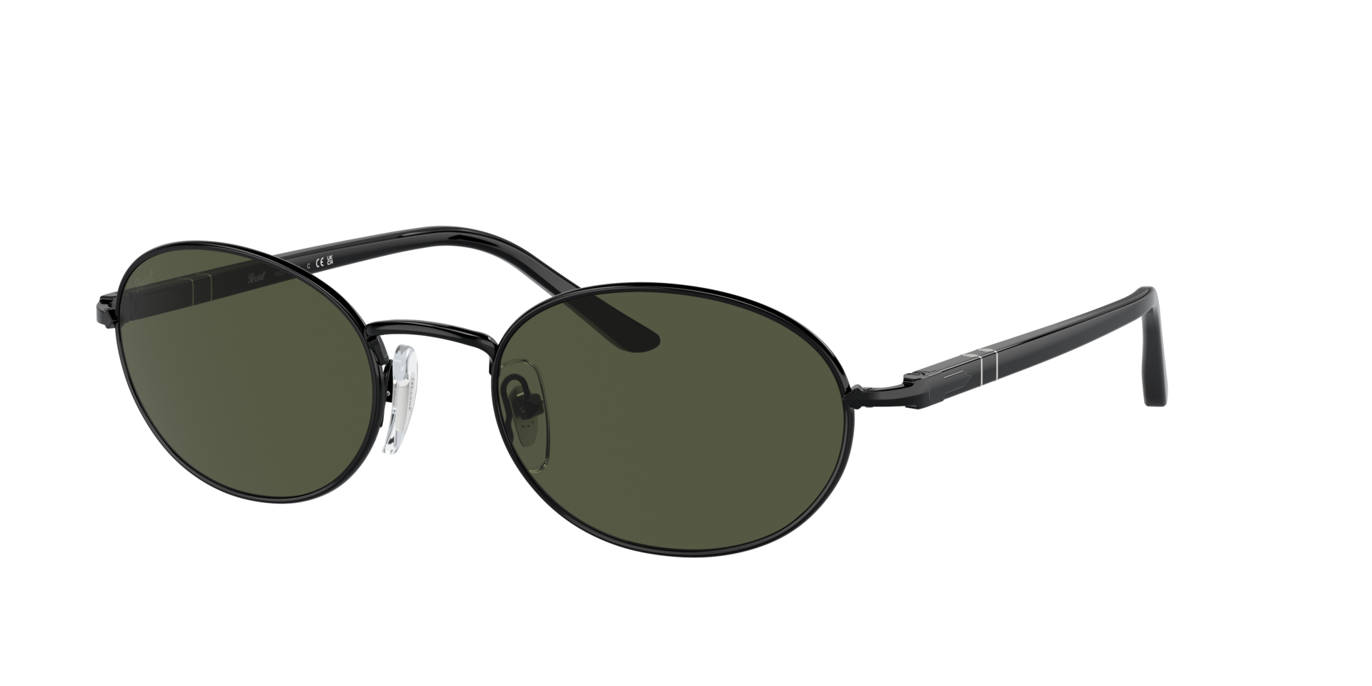 Persol Unisex Sunglass PO1018S Ida - Frame color: Black, Lens color: Green