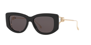Gucci GG1587S M (52 - 22) with Grey lenses and Black frame