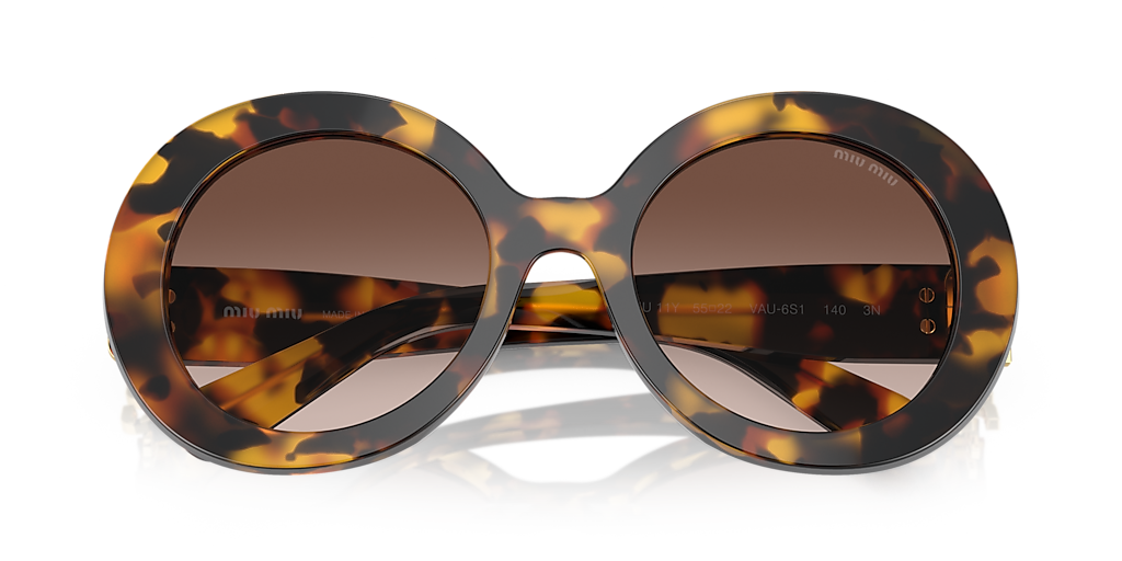 MIU MIU MU 11YS Honey Havana - Women Luxury Sunglasses, Brown Gradient Lens