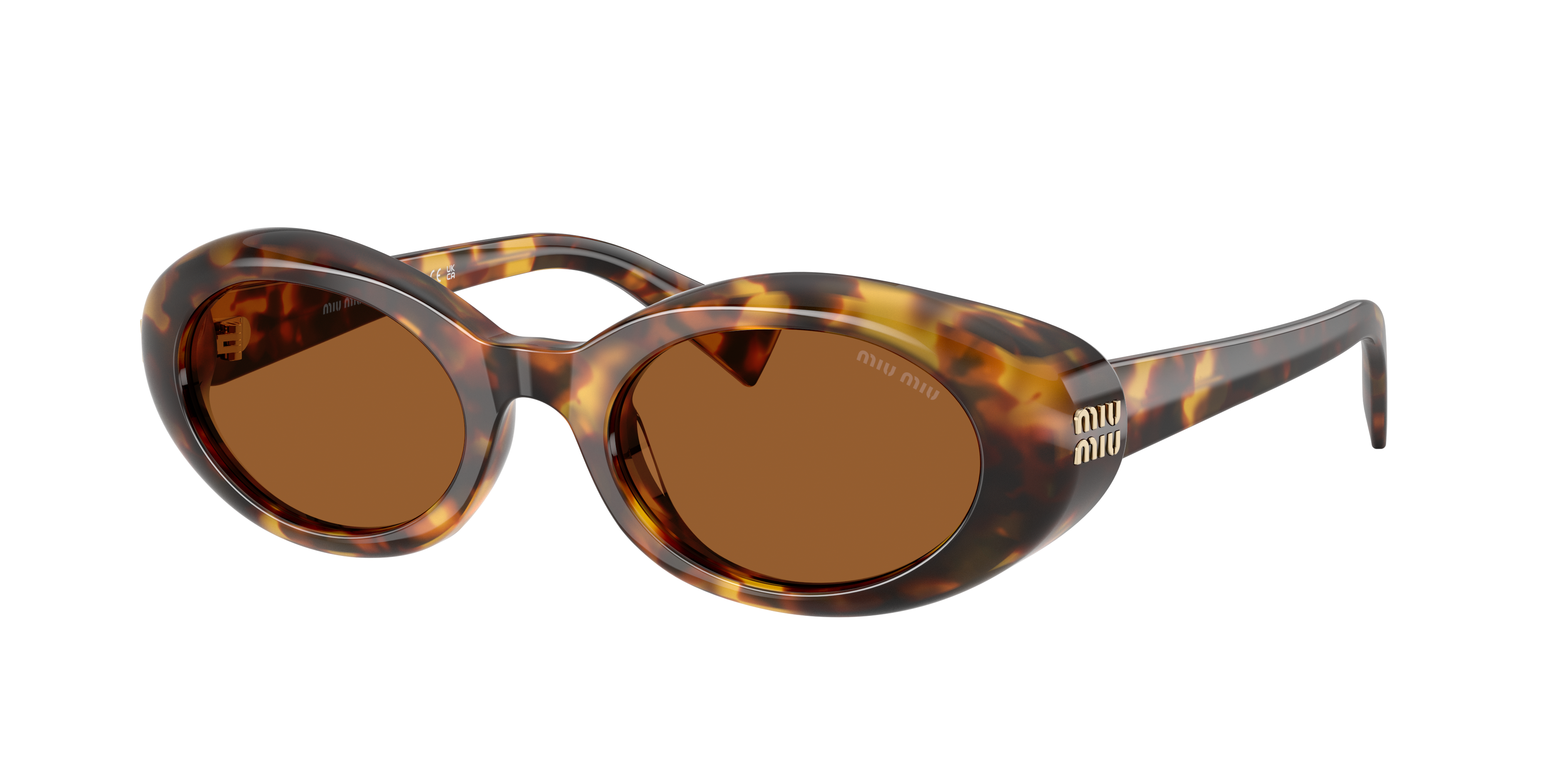 Miu Miu Woman Sunglass MU B09S -  Frame color: Honey Havana, Lens color: Dark Bronze