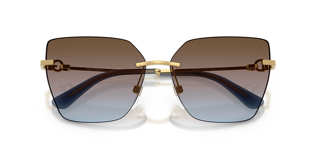 Dolce & Gabbana Gradient Blue Gold Sunglasses Dolce & Gabbana DG 4172 2705 8F Square Blue & Gold Gradient  main image 3