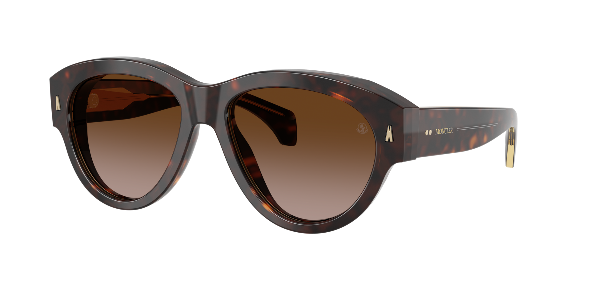 Moncler Unisex Sunglass ME6016U Chicane -  Frame color: Shiny Havana, Lens color: Brown Gradient