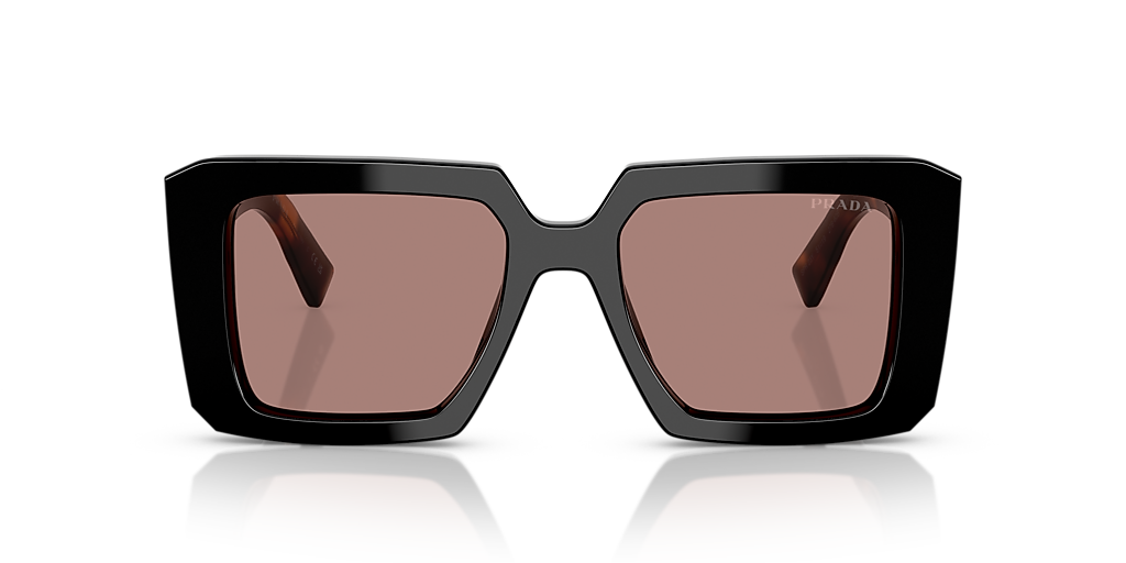 Prada Woman\'s Sunglasses purchased in 2020 Prada PR 24ZS 1AB5SO Black White Grey Lenses Women Square  main image 4