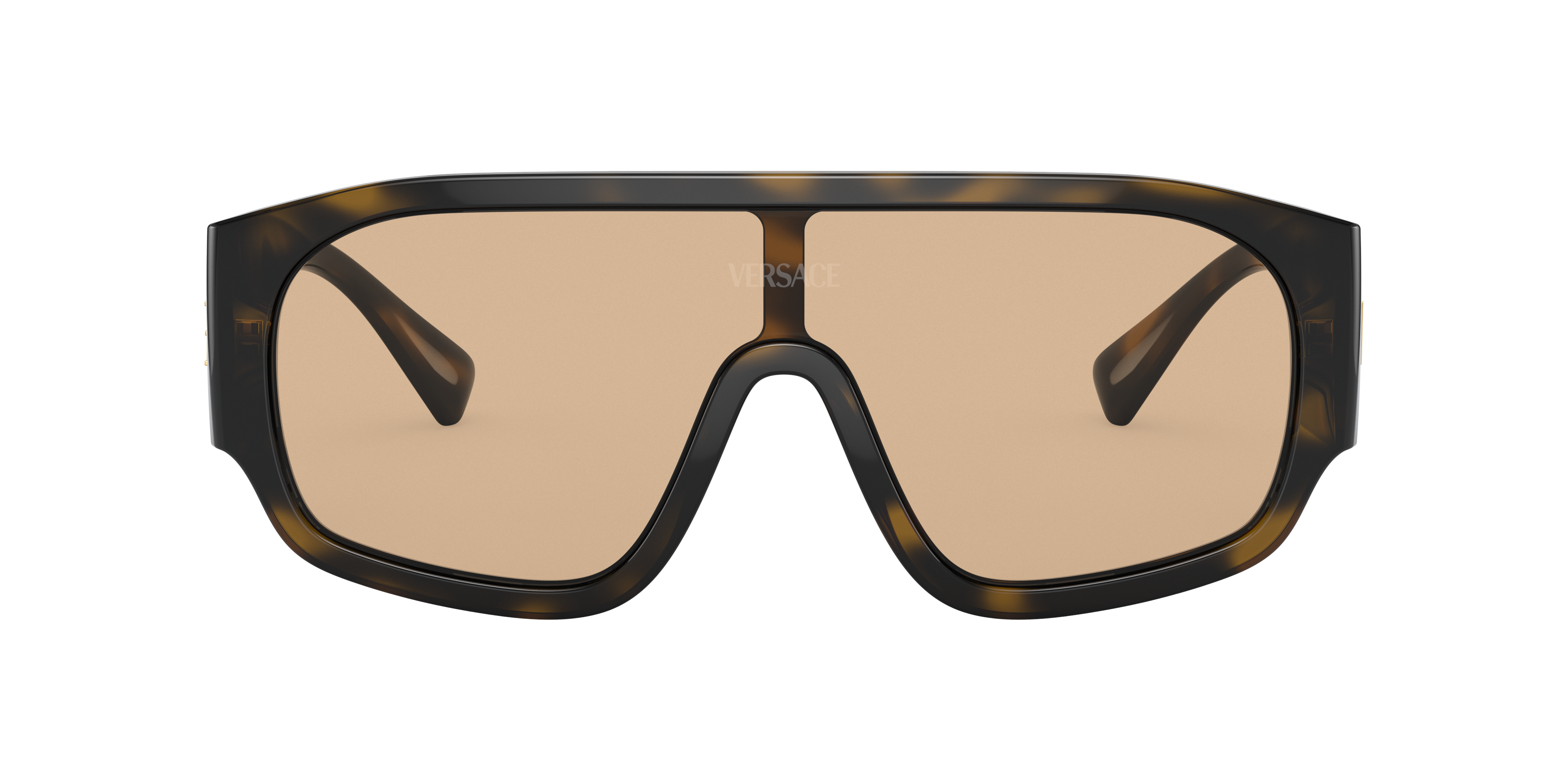 Versace VE4439 XL (0 - 133) com Lentes Marrom e Armação Tartaruga