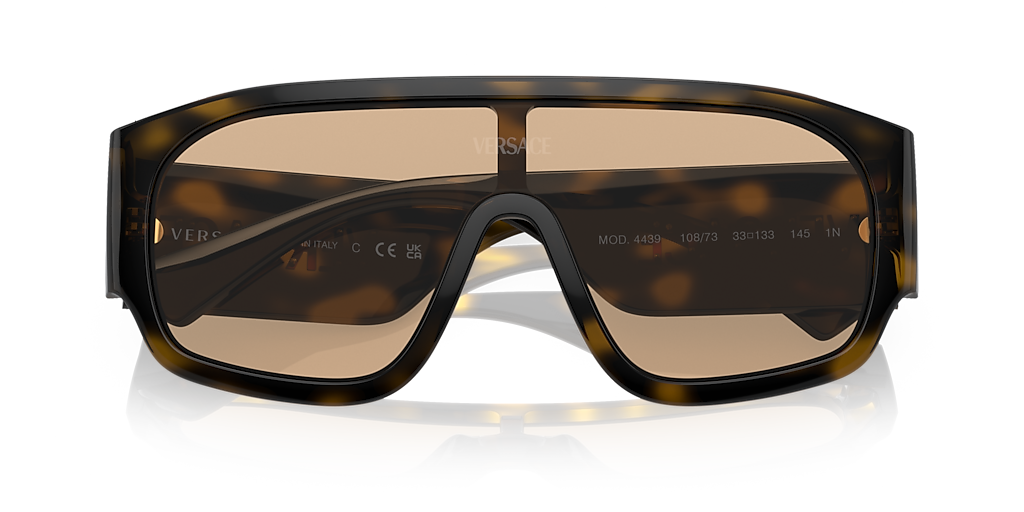 Versace VE4439 XL (0 - 133) with Brown lenses and Tortoise frame