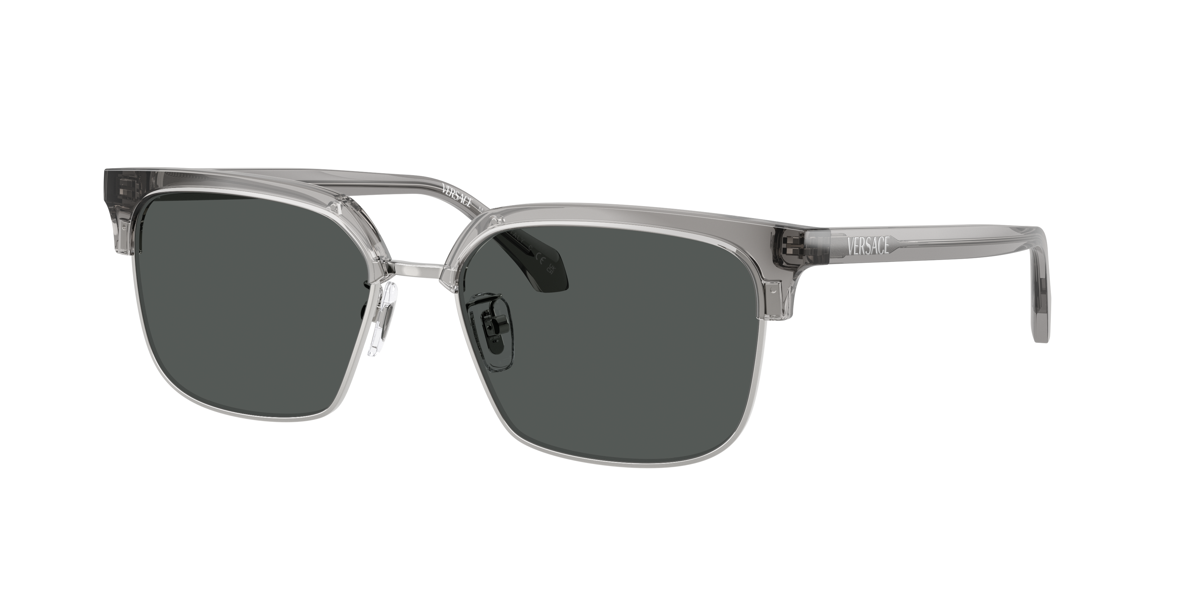 Versace Man Sunglass VE4494D -  Frame color: Transparent Grey, Lens color: Dark Grey