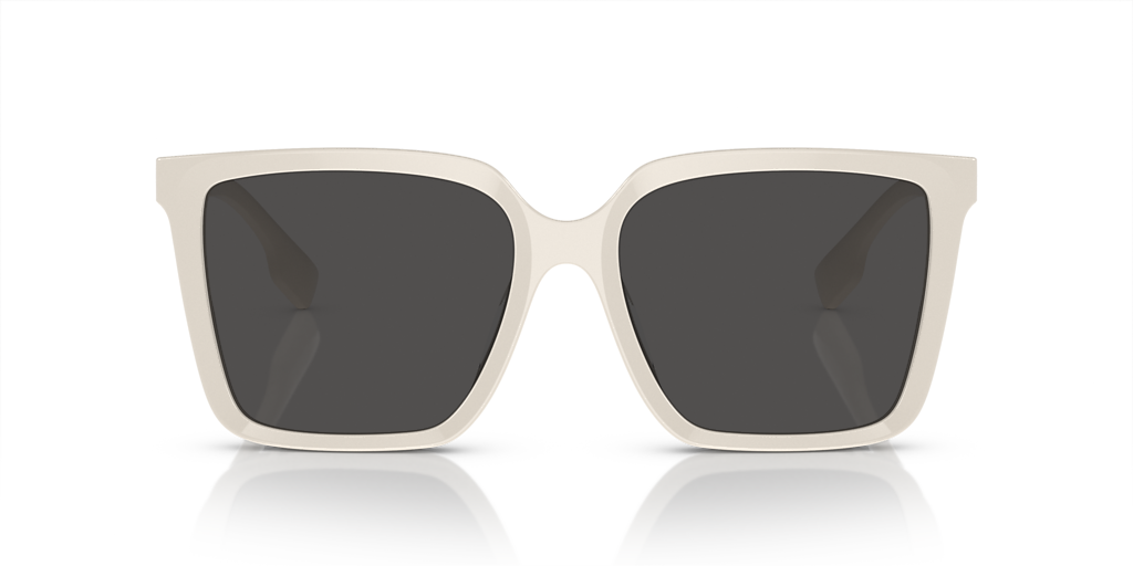 Burberry BE4411D 410087 Square Sunglasses - Ivory/Dark Grey Burberry BE 4411D Acetate Womens Square Sunglasses Ivory  main image 4