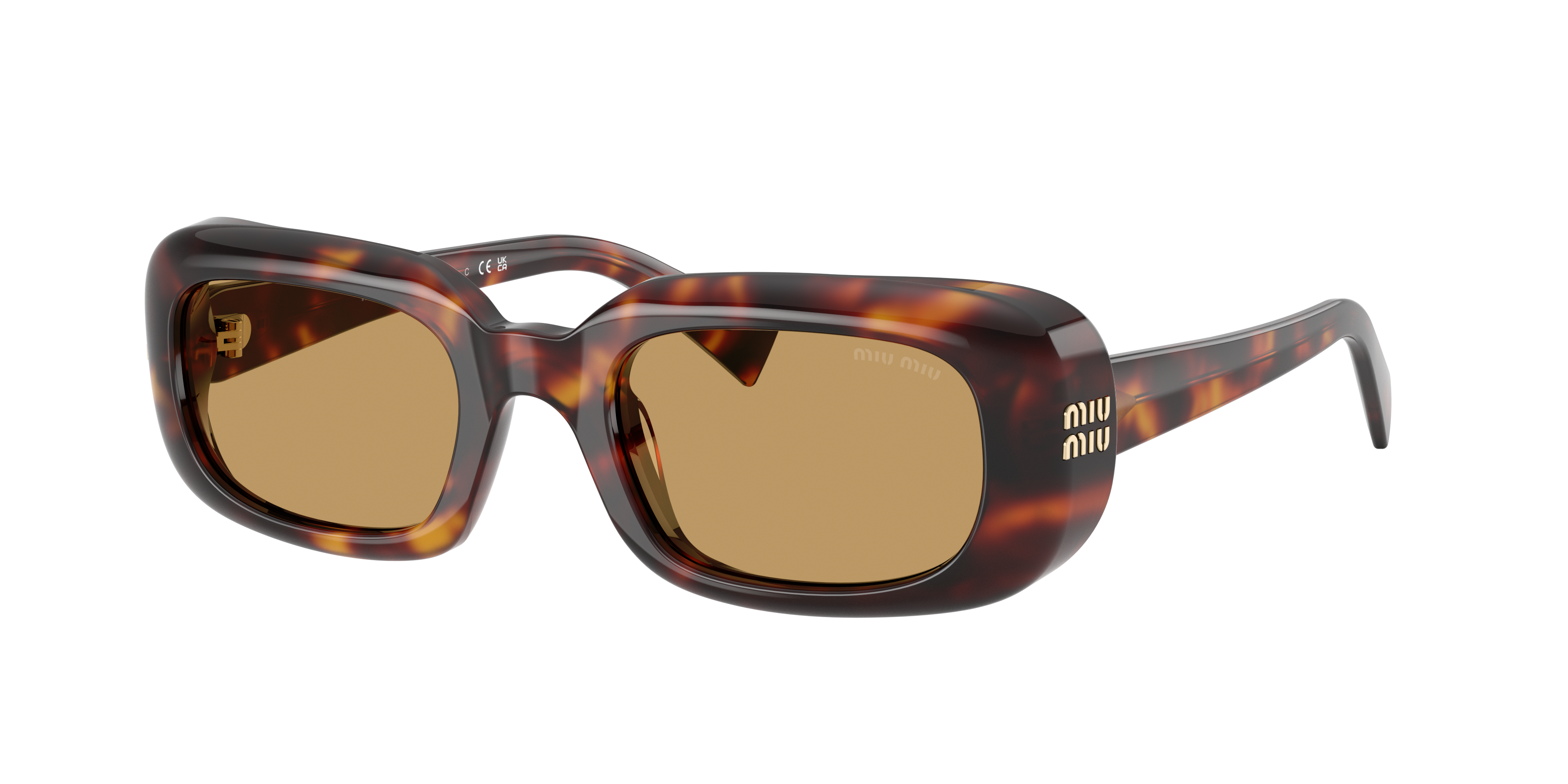 Miu Miu Woman Sunglass MU B13S -  Frame color: Havana, Lens color: Brown