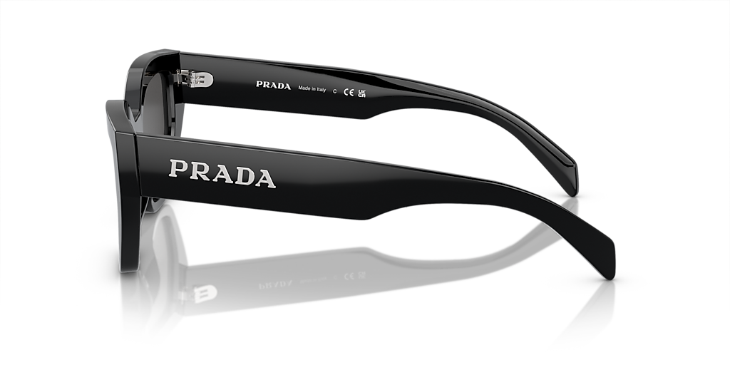 AU DEPART Roquette Horizontal Monogram ブラック Prada PR A09SF L (55 - 16) with Grey lenses and Black frame