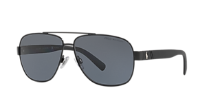 Polo Ralph Lauren PH3093 62 Grau & Gunmetal dunkel matt Sunglasses 