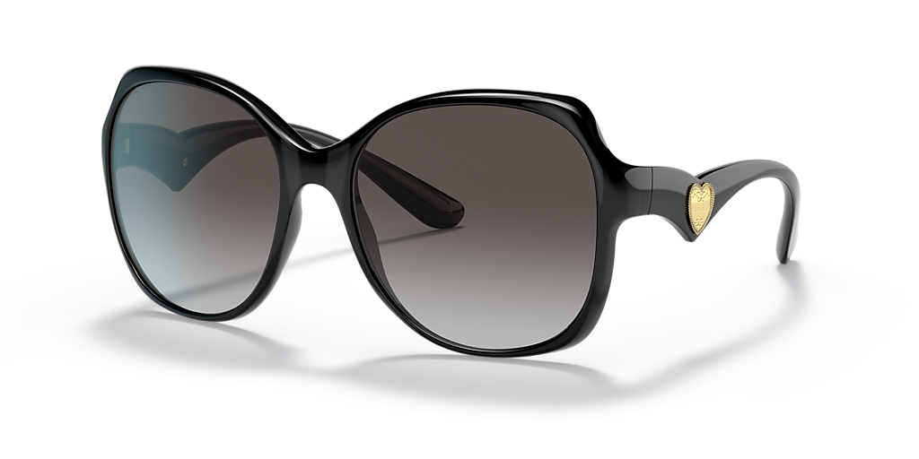 Dolce&Gabbana DG6154 L (57 - 17) com Lentes Cinza e Armação Preto