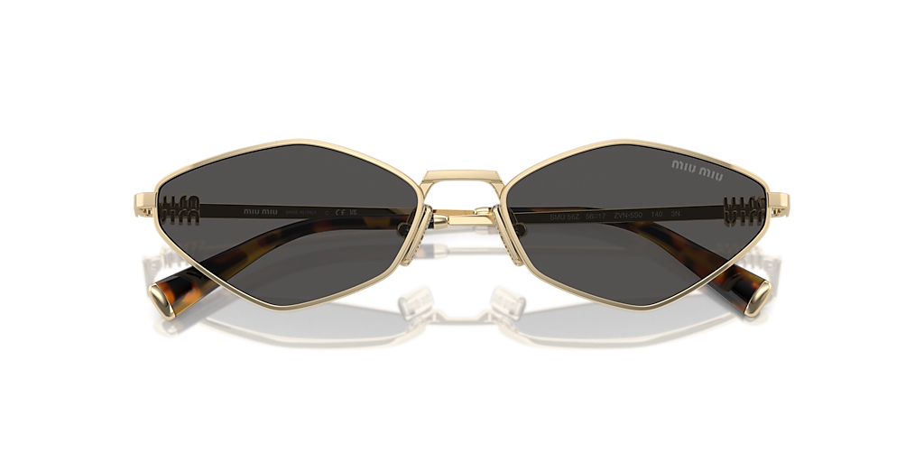 MiuMiu◆リガードサングラス 大人エレガントスタイル MU56ZS Miu Miu MU 56ZS L (56 - 17) with Grey lenses and Gold frame