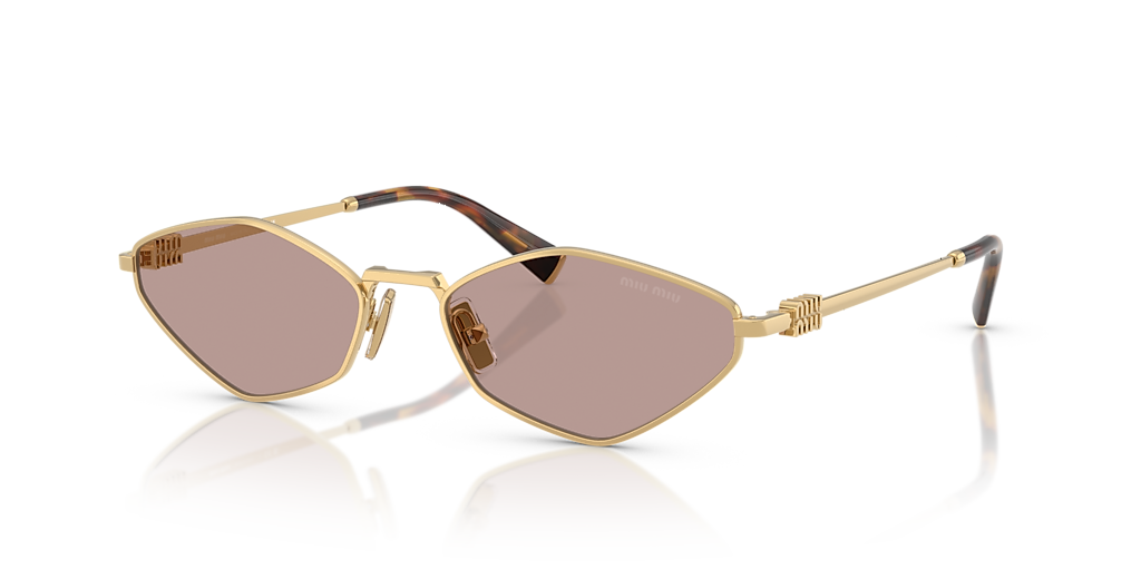Miu Miu MU 56ZS L (56 - 17) with Violet lenses and Gold frame