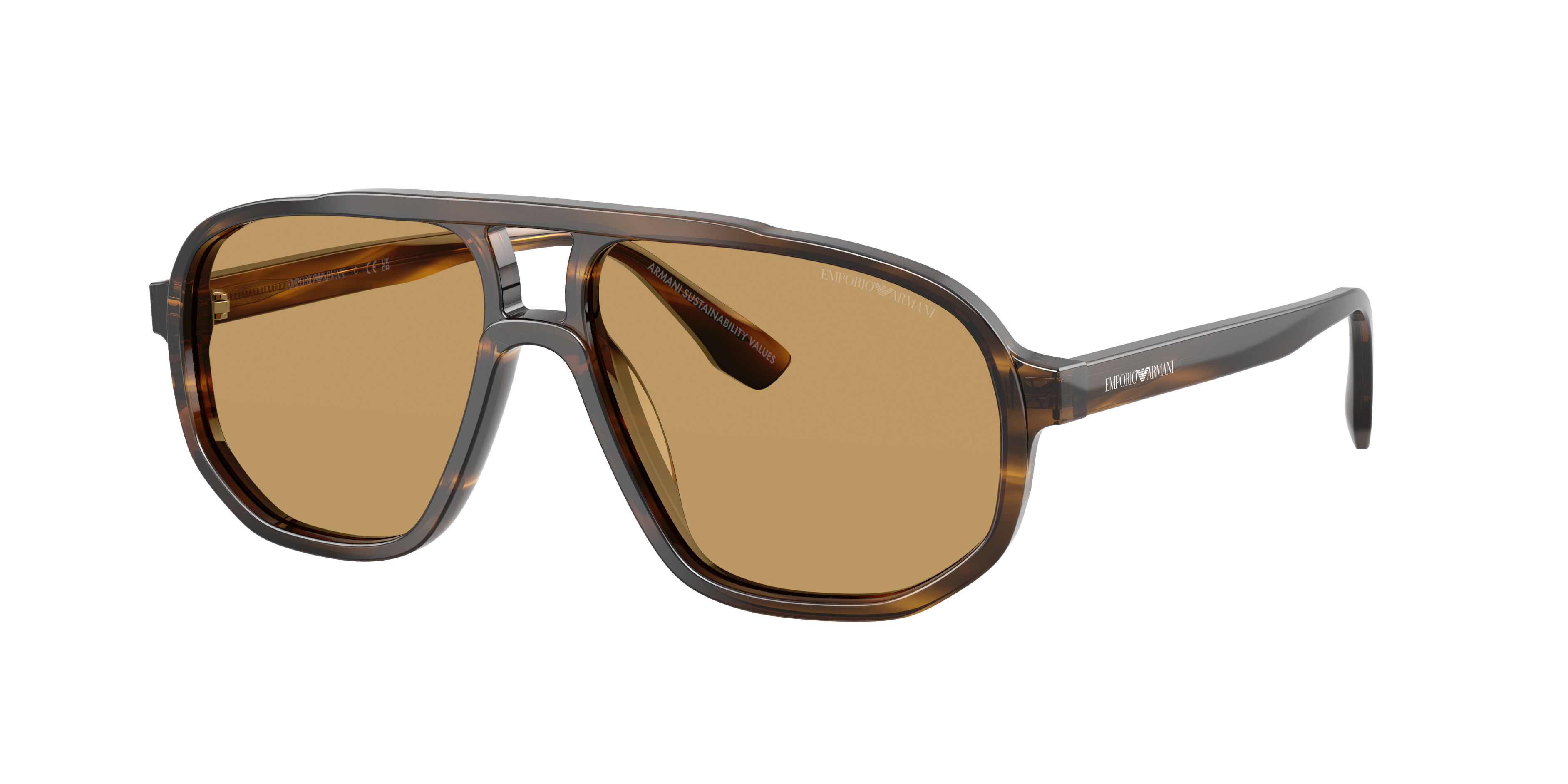 Emporio Armani EA4263U M (57 - 14) with Brown lenses and Tortoise