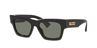 サングラス Gucci Sunglasses GG0925S 001 Black Horn Frame Gucci GG0925S Square Sunglasses | Fashion Eyewear US