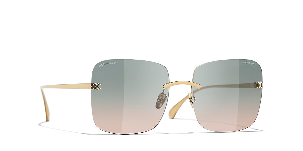 CHANEL シャネル ロゴ スクエア メガネ サングラス CH4287T Chanel Square Sunglasses CH4287T XS (56 - 17) with Green