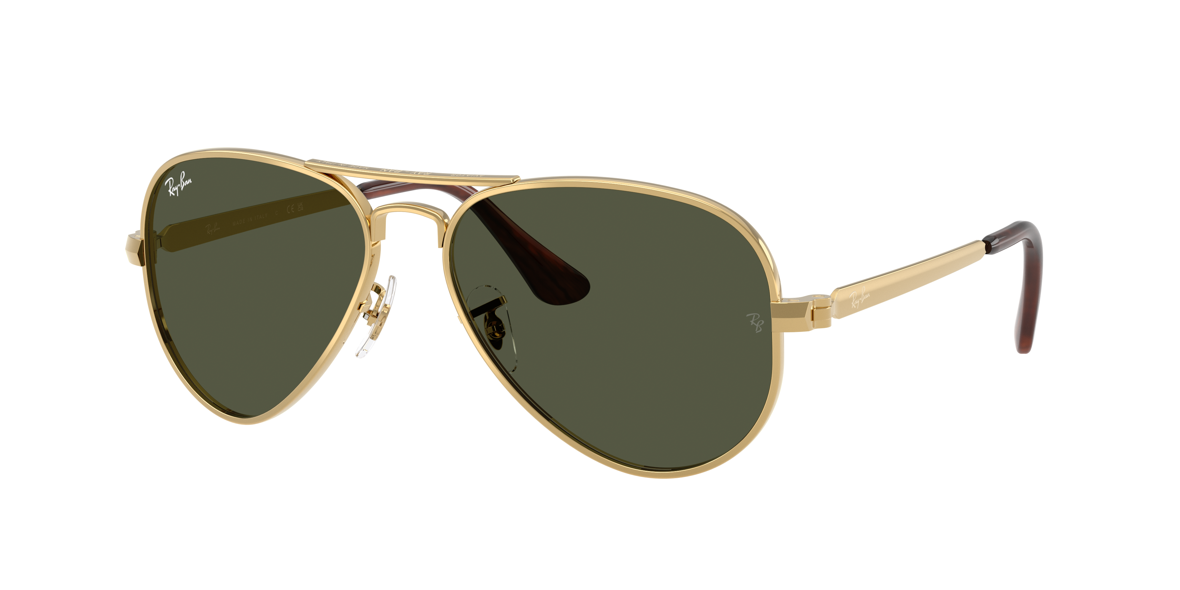 Ray-Ban Aviator Max XXL (62 - 16) com Lentes Verde e Armação Ouro