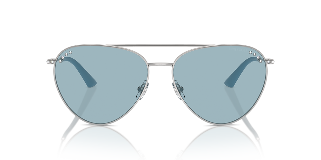 Jimmy Choo ブルーグレー 36.5 Jimmy Choo JC4002B XL (60 - 15) with Blue lenses and Silver