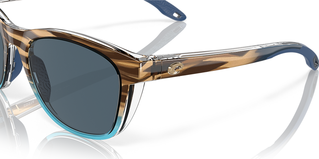 Costa Aleta - 6S9108 Black/Blue Light Brown Sunglasses with Case New 6S9108 ALETA Sunglasses - Costa Del Mar Authorized Retailer  main image 2