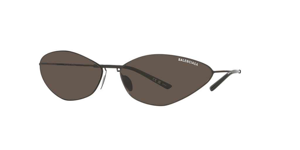 サングラス BALENCIAGA Balenciaga - BB0350S-001 - BLACK-BLACK-GREY BALENCIAGA BB0350S 001 Sunglasses Black Frame Grey Lenses