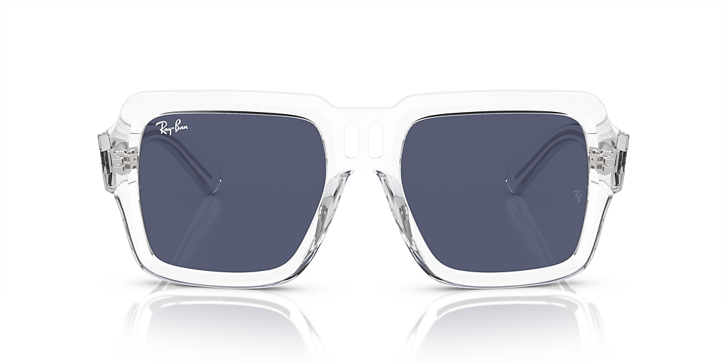 RAY-BAN RB4408 Magellan Bio-Based Transitions Transparent - Unisex Sunglasses, Clear/Blue Lens