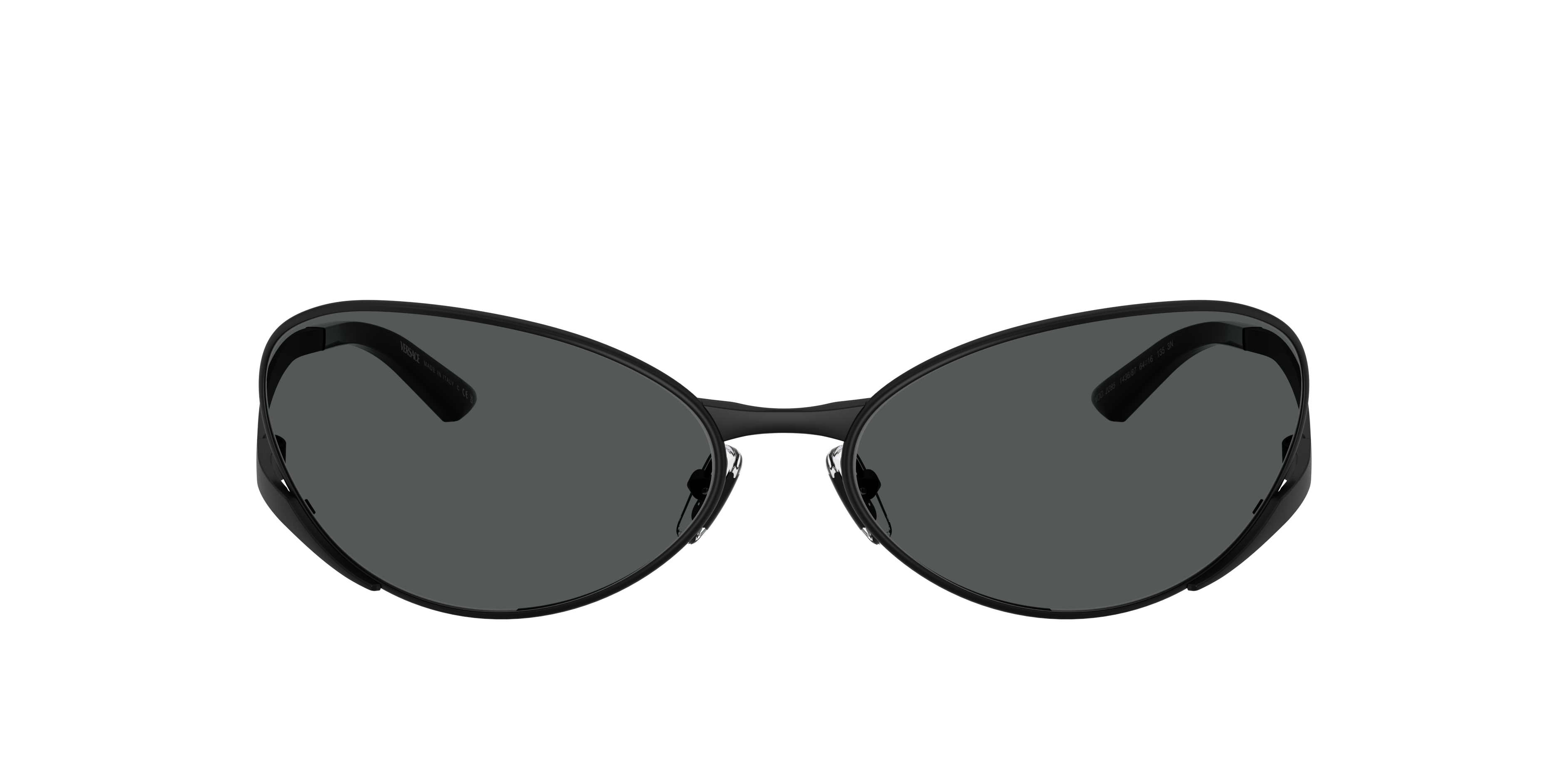 Versace Oval-frame Sunglasses In Black