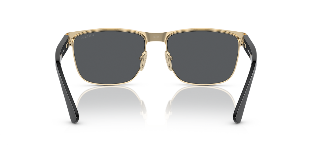 PRADA PR 66ZS Black/Pale Gold - Men Luxury Sunglasses, Grafite Cristallo Lens