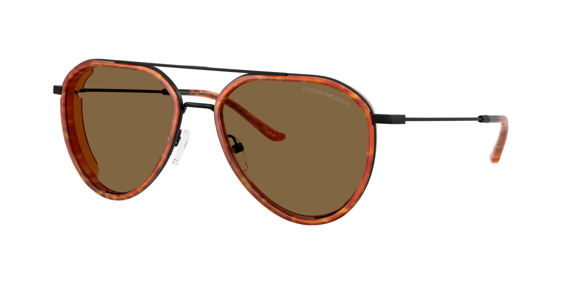 Emporio Armani Man Sunglass EA2163 -  Frame color: Matte Black, Lens color: Brown