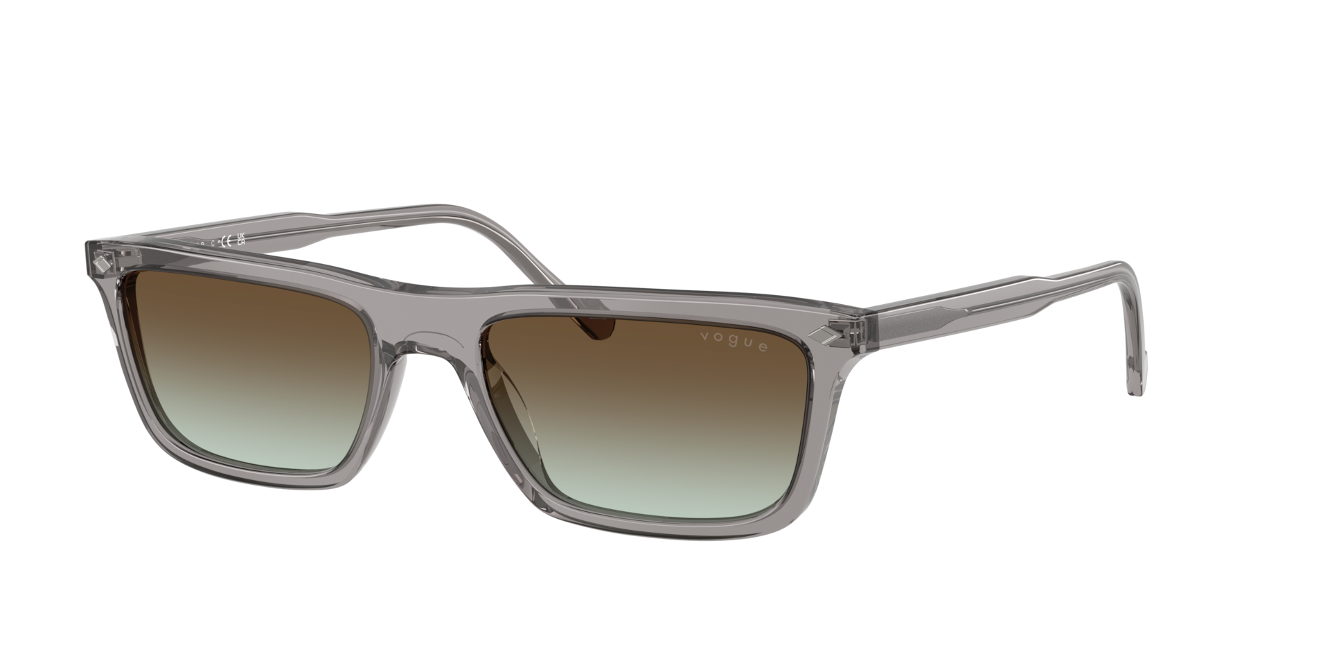 Vogue Eyewear Man Sunglass VO5687S -  Frame color: Transparent Grey, Lens color: Green Gradient Brown