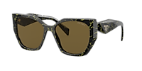 PRADA PR 19ZS Black - Women Luxury Sunglasses, Dark Grey Lens
