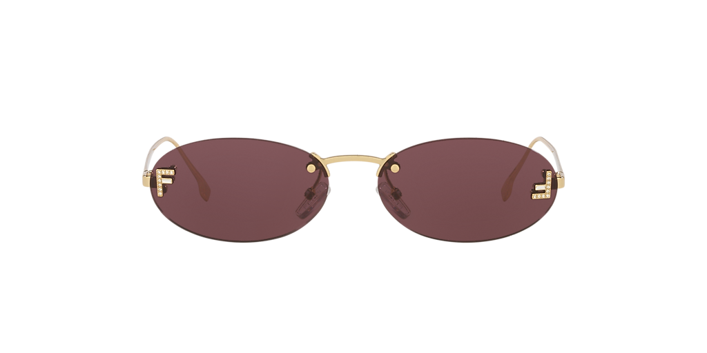 FENDI FE4075US Gold - Women Sunglasses, Green Lens