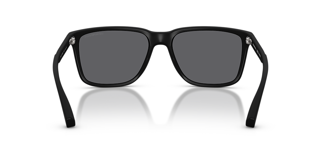 EMPORIO ARMANI EA4047 Rubber Black - Man Sunglasses, Grey Polarized Lens