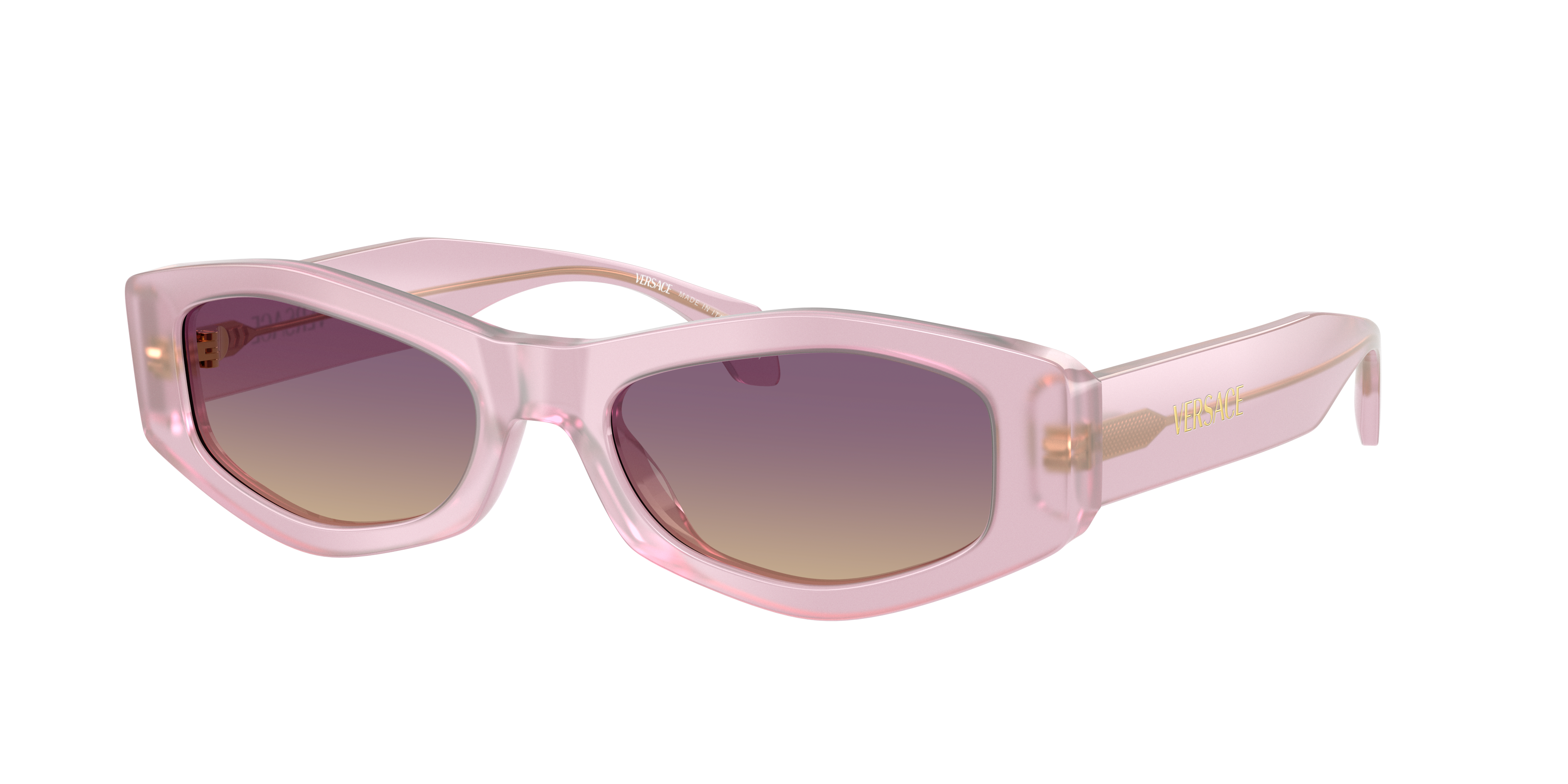 Versace Violet Gradient Yellow Geometric Ladies Sunglasses Ve4487 551370 54 In Pink