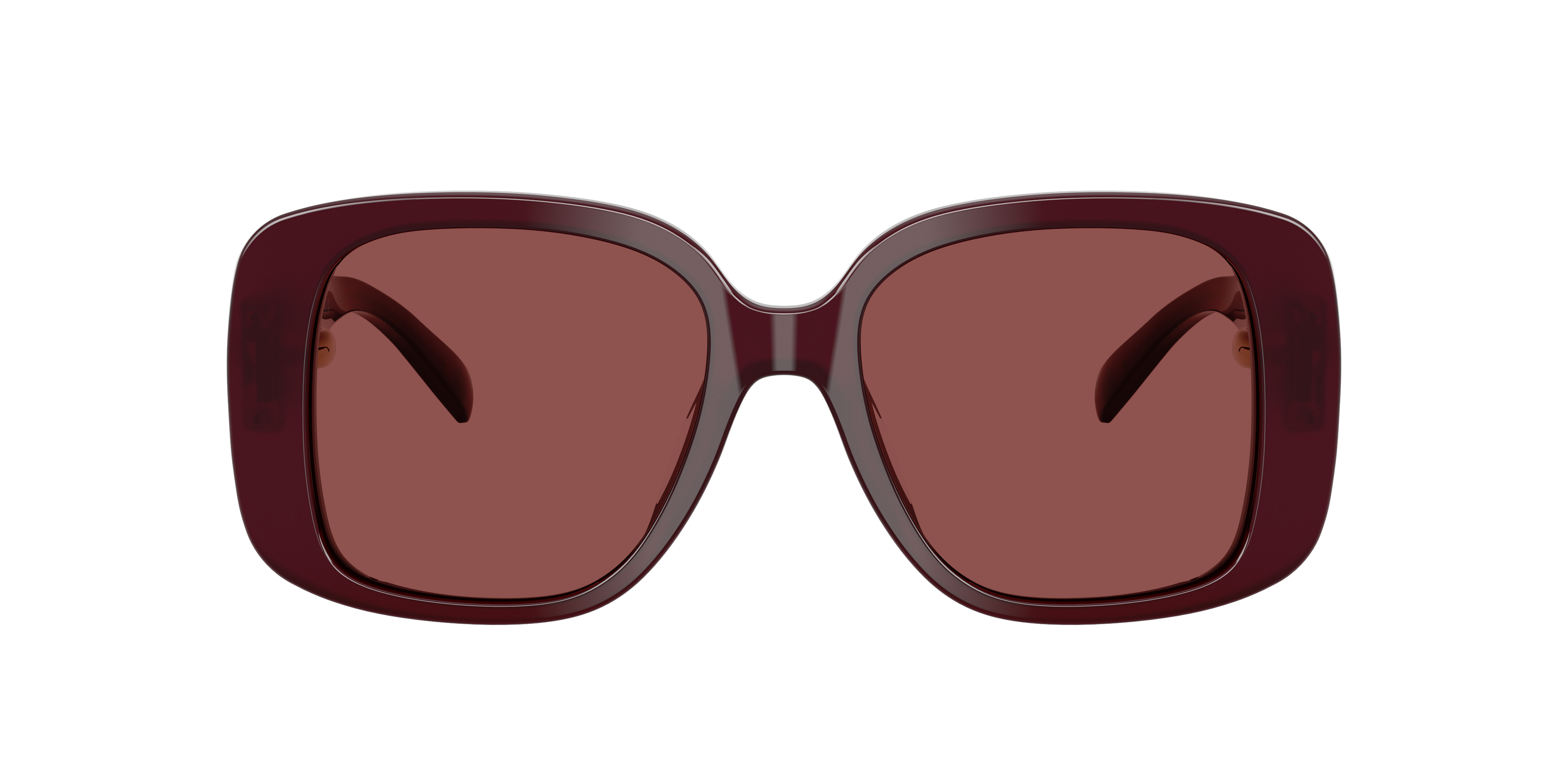 Tory Burch 53mm Gradient Square Sunglasses In Burgundy