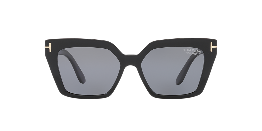 TOM FORD Winona Black Shiny - Women Luxury Sunglasses, Grey Polarized Lens