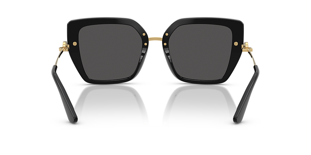 DOLCE&GABBANA DG4474F Black - Women Luxury Sunglasses, Dark Grey Lens
