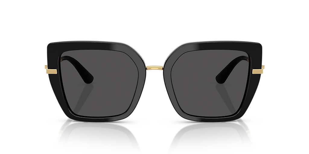 DOLCE&GABBANA DG4474F Black - Women Luxury Sunglasses, Dark Grey Lens