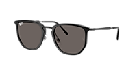RAY-BAN RB4451 Black - Unisex Sunglasses, Polar Green Lens