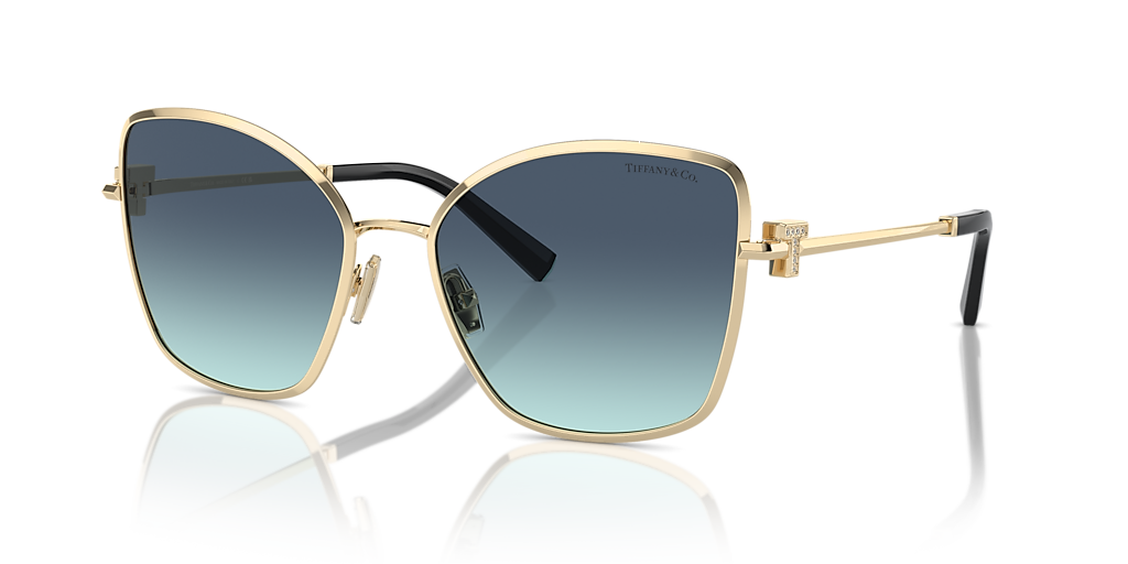 Tiffany & Co. TF3102B XL (58 - 18) with Blue lenses and Gold frame