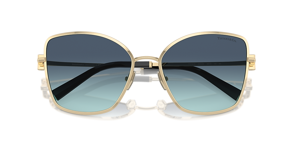 Tiffany & Co. Women\'s Gold Frame Sunglasses Tiffany & Co. TF3088 L (59 - 14) with Orange lenses and Gold  main image 3
