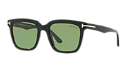 Tom Ford FT0646 S (53 - 20) with Green lenses and Black frame