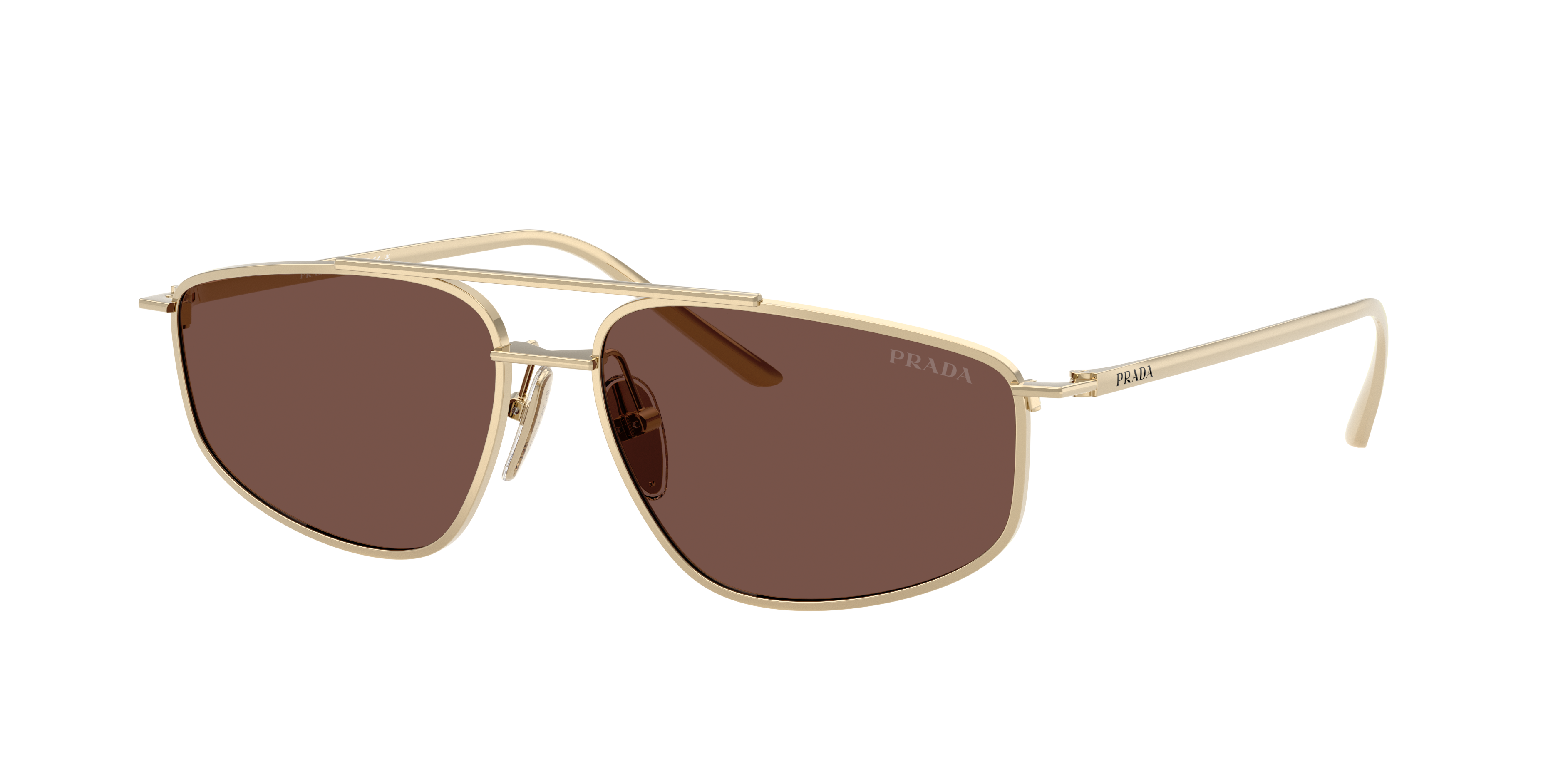 Prada PR C51S XL (58 - 15) with Brown lenses and Gold frame