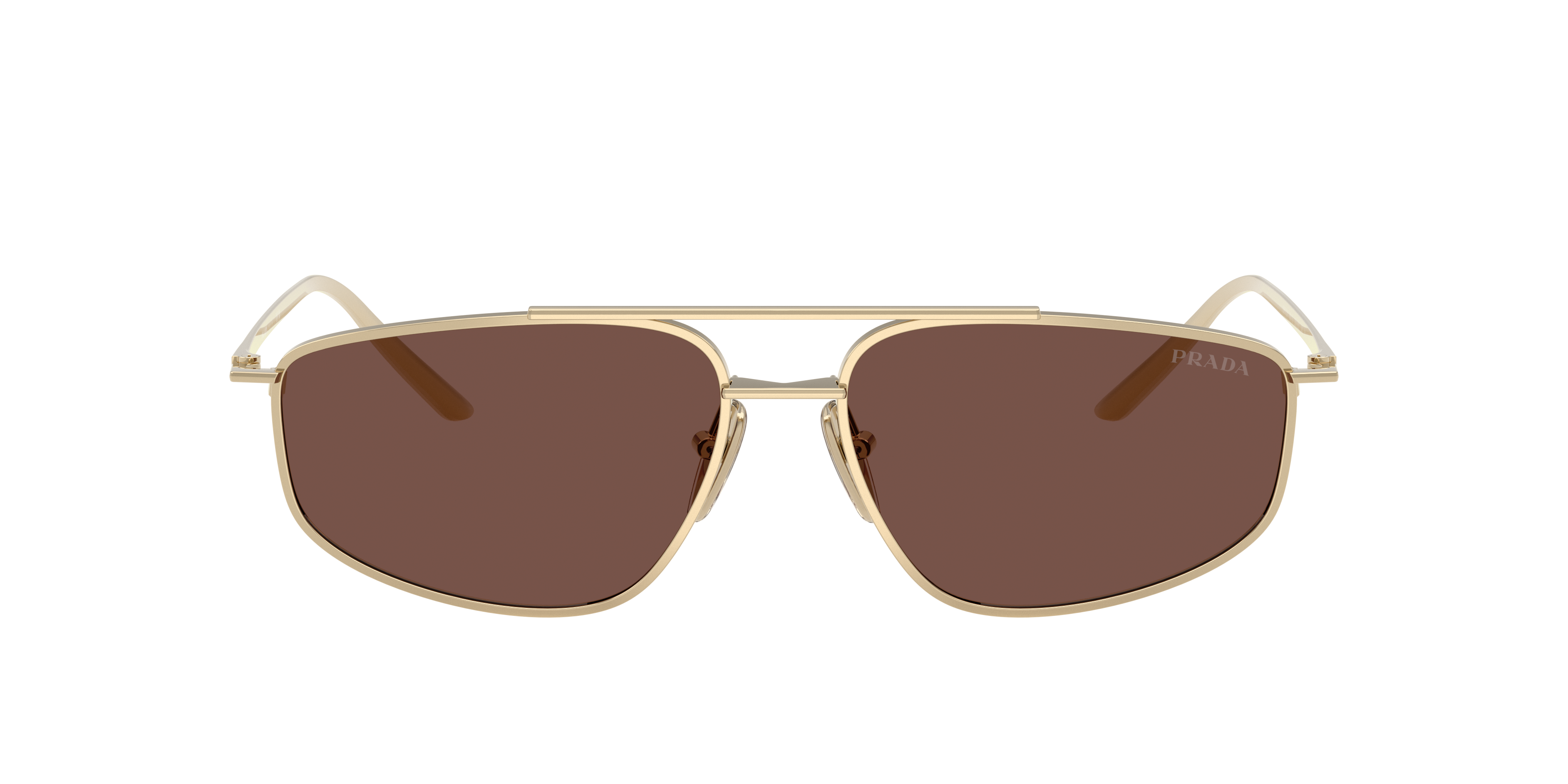 Prada PR C51S XL (58 - 15) with Brown lenses and Gold frame