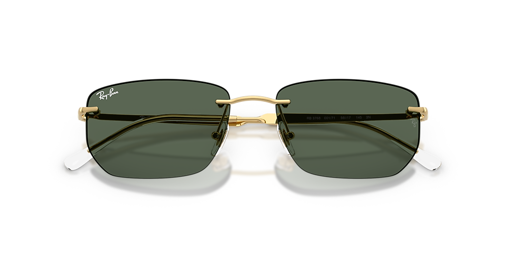 RAY-BAN RB3768 Arista Gold - Unisex Sunglasses, Dark Brown Lens