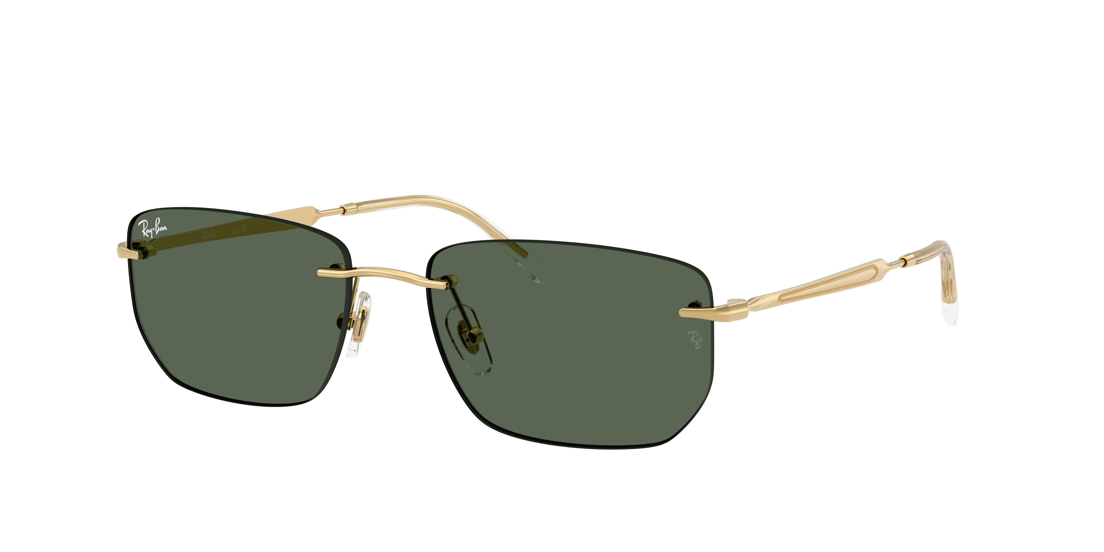 Ray-Ban Unisex Sunglass RB3768 -  Frame color: Arista Gold, Lens color: Dark Green