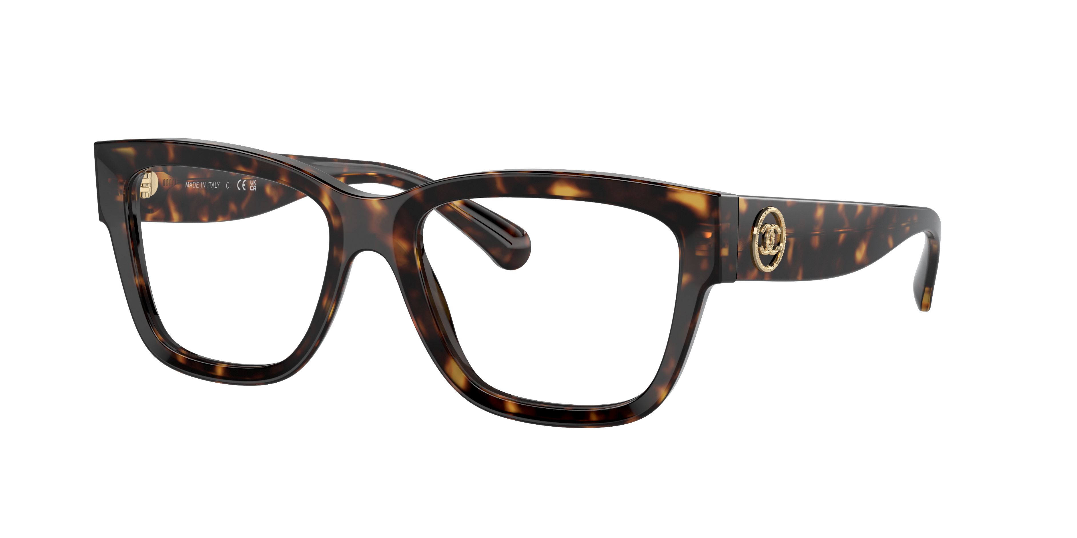 Chanel Woman Sunglass Rectangle Eyeglasses CH3455A -  Frame color: Dark Tortoise, Lens color: Demo Lens
