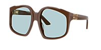 Miu Miu MU A07S L (59 - 19) with Blue lenses and Brown frame  display picture 1